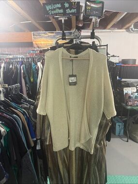 brand new with tags, beige crochet made in Italy size extra large
